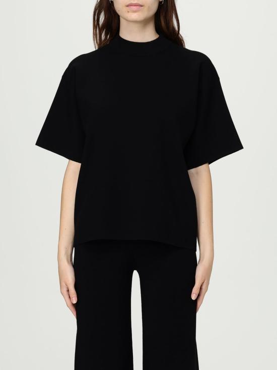 25FW 막스마라 스튜디오 반팔 티셔츠 2526366101600 005 Black