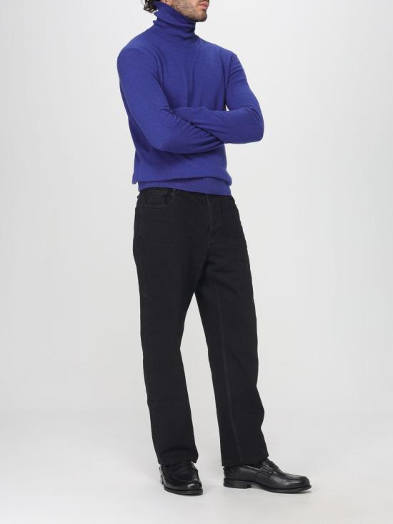 25FW 생로랑 터틀넥 847160Y77GD 4702 Blue - SAINT LAURENT