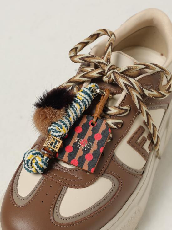 25FW 펜디 매치 소프트 레더 로우탑 스니커즈 8E8721AY9N F1TO6 Dark - FENDI