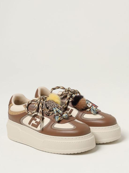 25FW 펜디 매치 소프트 레더 로우탑 스니커즈 8E8721AY9N F1TO6 Dark - FENDI