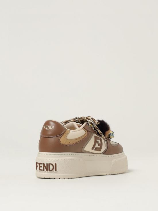 25FW 펜디 매치 소프트 레더 로우탑 스니커즈 8E8721AY9N F1TO6 Dark - FENDI