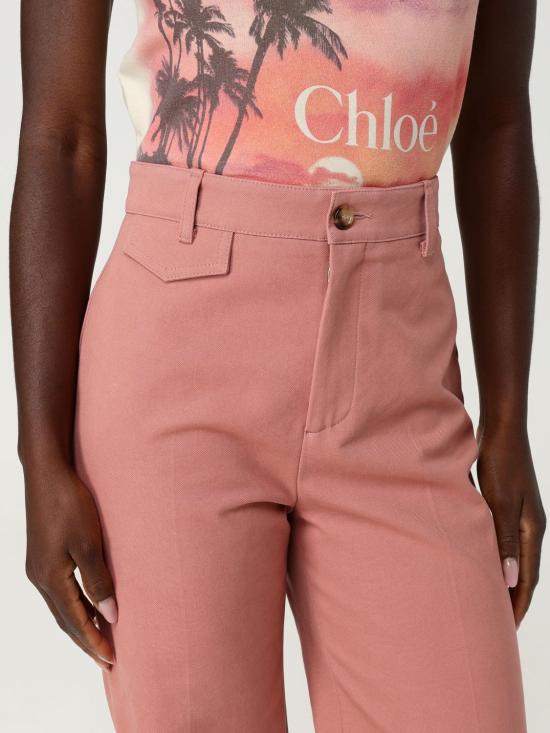 25FW 끌로에 스트레이트 팬츠 CH25APA06365 6L7 Pink - CHLOE