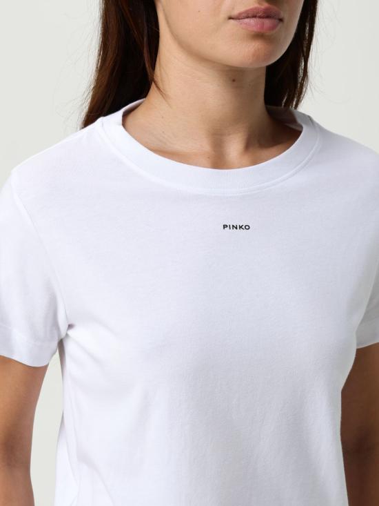 25FW 핑코 반팔 티셔츠 100373A2RE Z04 White - PINKO