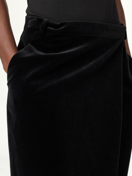 25FW 생로랑 미디 스커트 826769Y580T 1000 Black - SAINT LAURENT