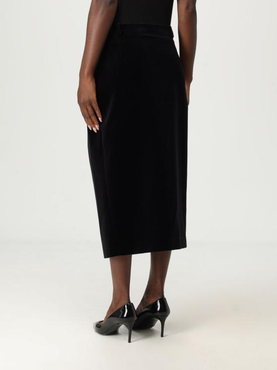 25FW 생로랑 미디 스커트 826769Y580T 1000 Black - SAINT LAURENT