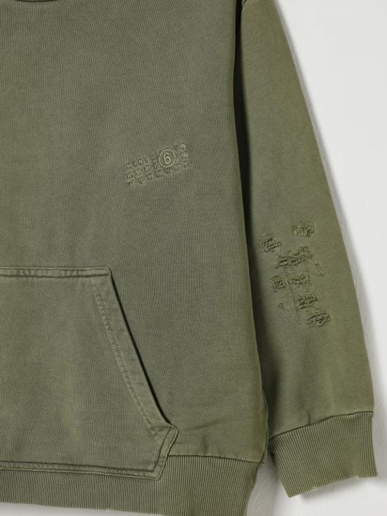 25FW [키즈] MM6 메종마르지엘라 풀오버 M60867MM06A M6514 Green - MM6 MAISON MARGIELA