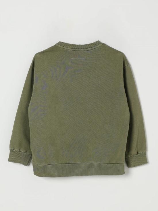 25FW [키즈] MM6 메종마르지엘라 풀오버 M60867MM06A M6514 Green - MM6 MAISON MARGIELA
