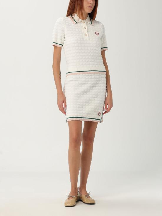 25FW 카사블랑카 스커트 WPF25KW1034 01 White - CASABLANCA