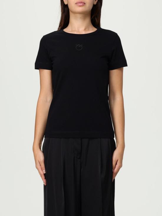 25FW 핑코 반팔 티셔츠 100355A2RD Z99 Black