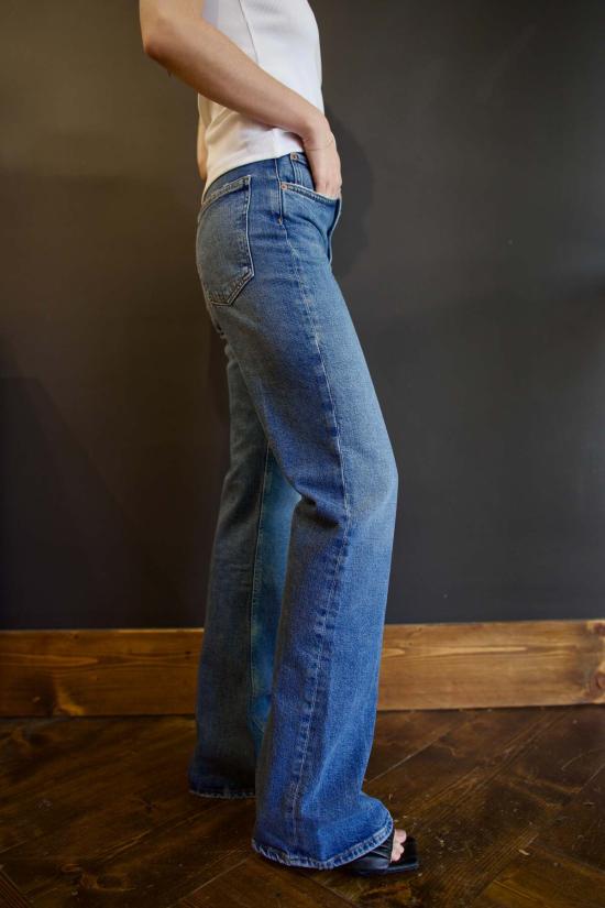  에이골디 데님 팬츠 아골드 미드 라이즈 킥 부츠 진 - AGOLDE