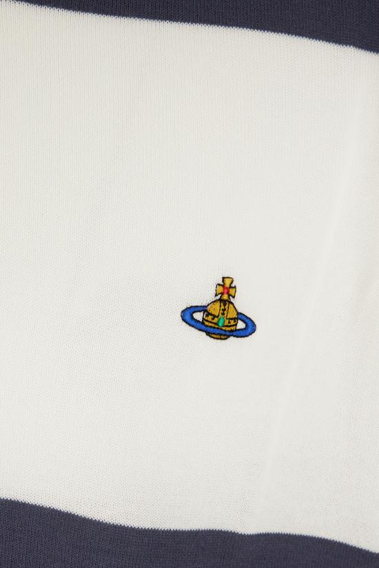 25SS 비비안웨스트우드 반팔 티셔츠 2701002JY003F O102 WHITE GREY BLUE - VIVIENNE WESTWOOD