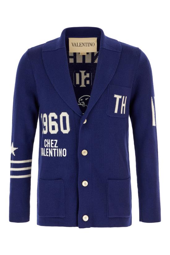 25FW 발렌티노 가라바니 가디건 7V3KA05NB2G CMV BLU BIANCO