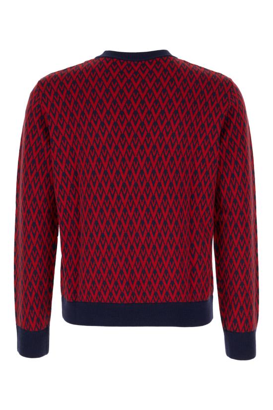 25FW 발렌티노 가라바니 스웨터 7V3KC33KAR0 BR5 NAVY RASBERRY - VALENTINO GARAVANI