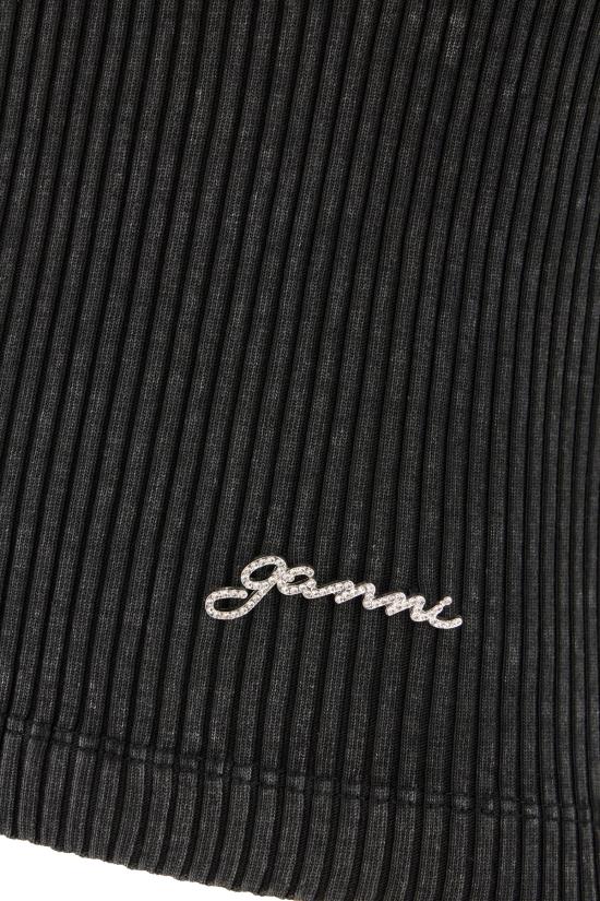 25FW 가니 민소매 티셔츠 T42253705 055 BLACK WASHED - GANNI