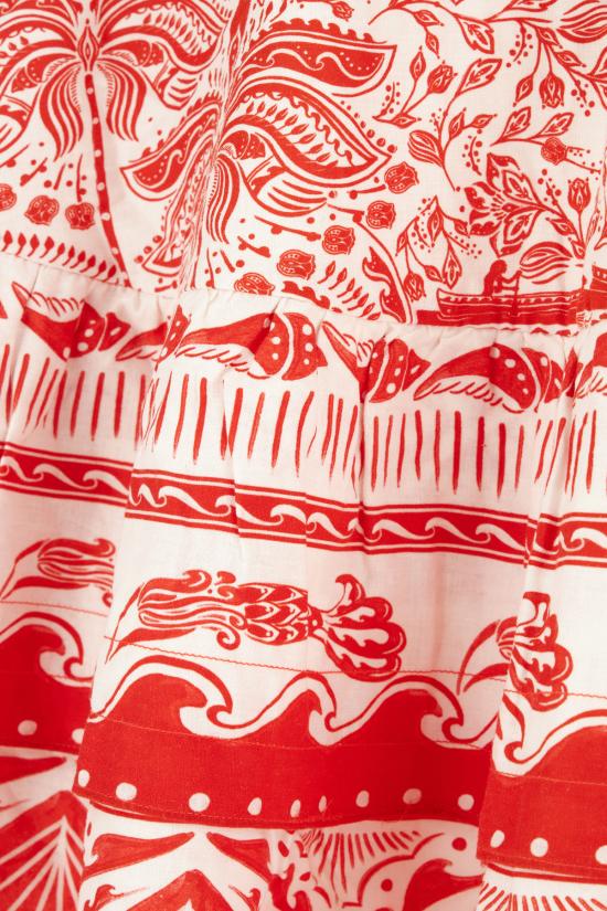 25FW 팜 리오 미디 원피스 336274 25090 RIVER RIDE RED - FARM RIO