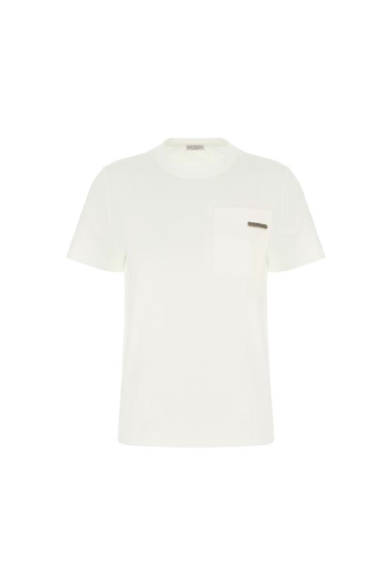 26SS 브루넬로 쿠치넬리 반팔 티셔츠 M0T81EC710 C6159 Bianco