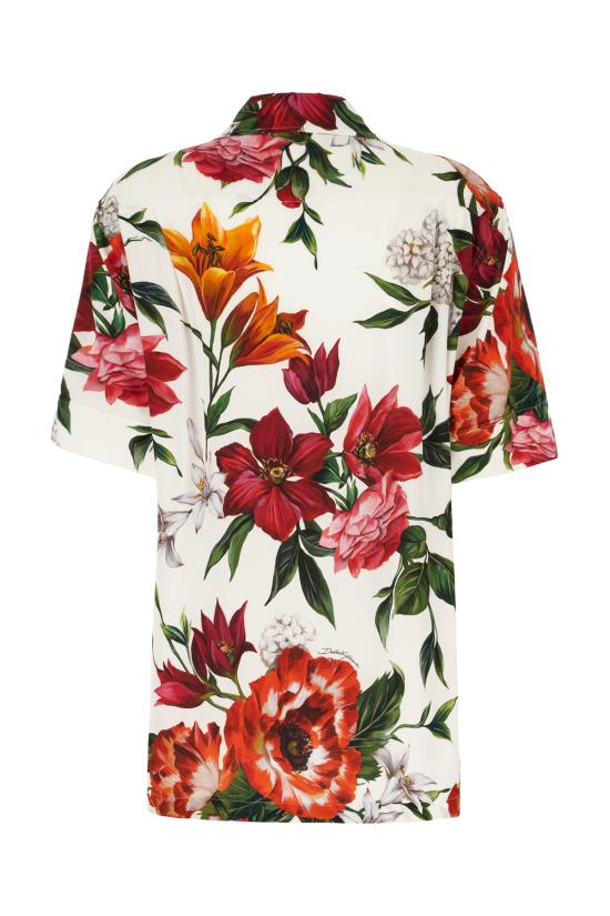 25FW 돌체앤가바나 셔츠 F5N17TFSA7V HA5PB ANEMONI GIGLI FONDO BIANCO - DOLCE & GABBANA