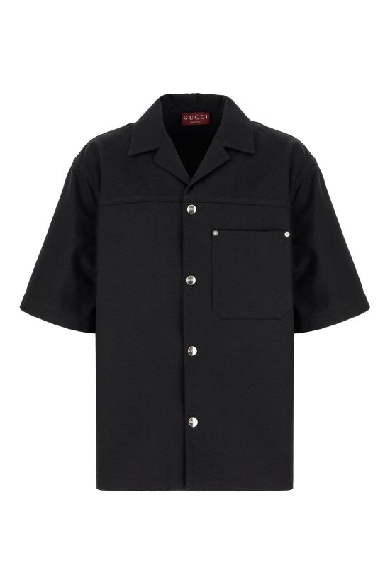 25FW 구찌 코튼 데님 자카드 셔츠  832581XDDCG 1000 Nero