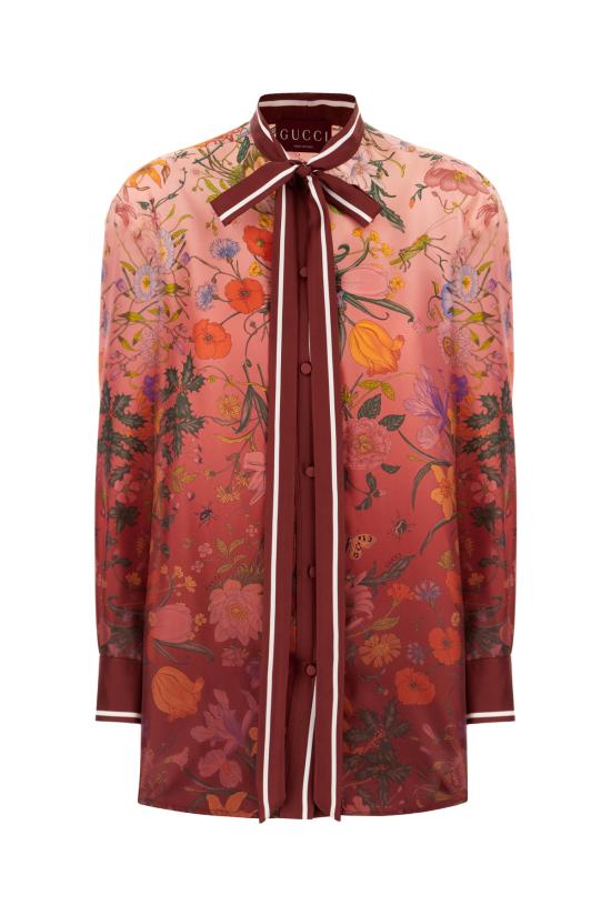 25FW 구찌 그라데이드 플로럴 롱 슬리브 셔츠  835617ZATFG8 5057 STAMPA FLORA