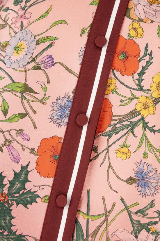 25FW 구찌 프린트 실크 트윌 셔츠 드레스 835742ZATGV 5057 STAMPA FLORA - GUCCI