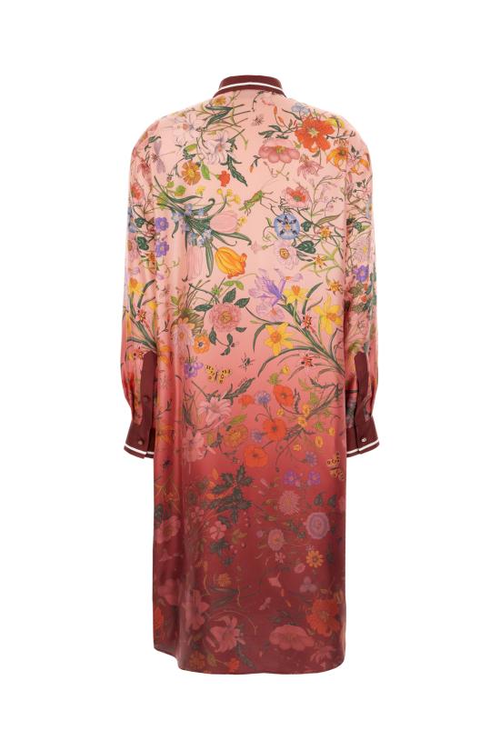 25FW 구찌 프린트 실크 트윌 셔츠 드레스 835742ZATGV 5057 STAMPA FLORA - GUCCI