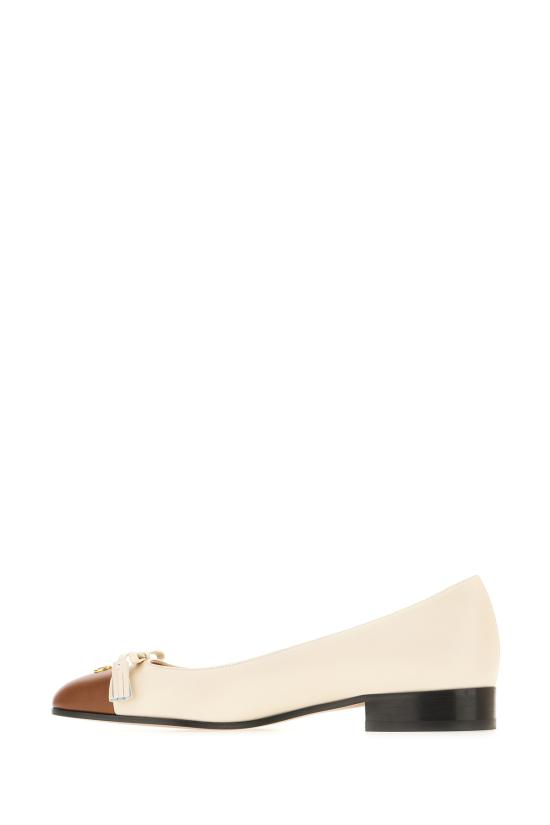 25FW 발렌티노 가라바니 플랫 슈즈 7W2S0MR8DDT AHA BUTTER WHITE TABACCO - VALENTINO GARAVANI
