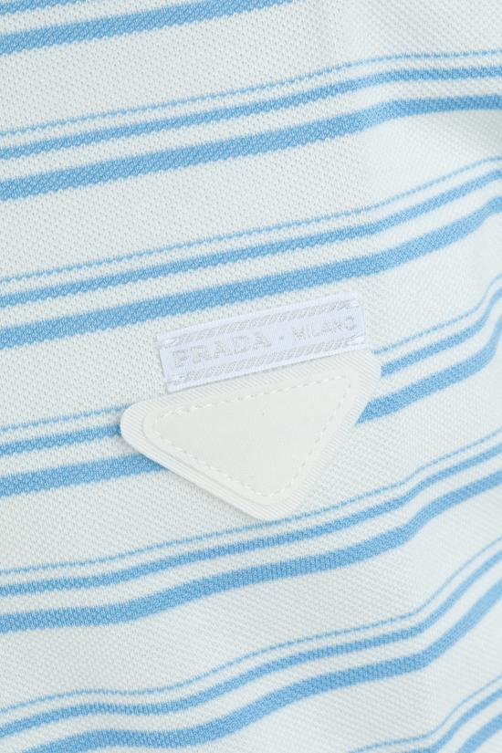 25FW 프라다 폴로 티셔츠 UJN76517KS F0W3B BIANCO AZZURRO - PRADA