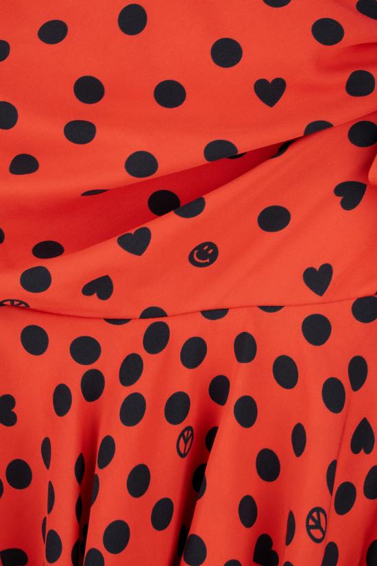 25FW 모스키노 숏 스커트 01085550 1115 FANTASIA ROSSO - MOSCHINO