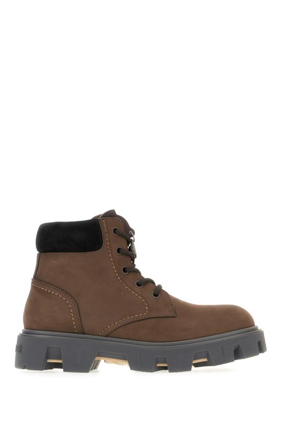 25FW 몽클레어 피크 시티 누벅 앤 스웨이드 레이스 업 부츠 4F00010M6882 258 Marrone