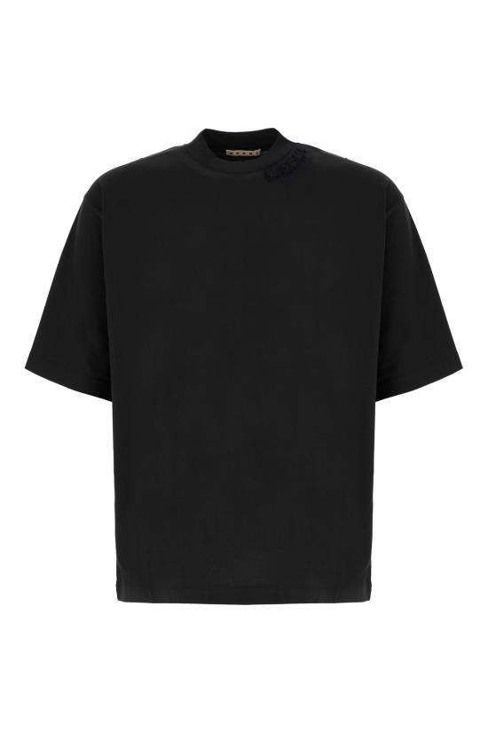 25FW 마르니 반팔 티셔츠 HUMU0287X0UTC406 00N99 BLACK