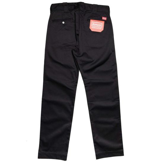  사무라이 진스 스트레이트 팬츠 사무라이 진 SWC500 WP CE T/C 트윌 팬츠 미드라이즈 슬림 스트레이트 블랙 - SAMURAI JEANS