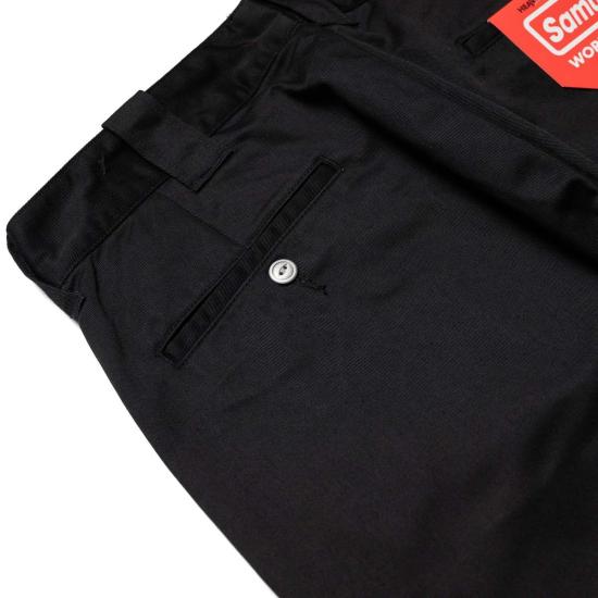  사무라이 진스 스트레이트 팬츠 사무라이 진 SWC500 WP CE T/C 트윌 팬츠 미드라이즈 슬림 스트레이트 블랙 - SAMURAI JEANS