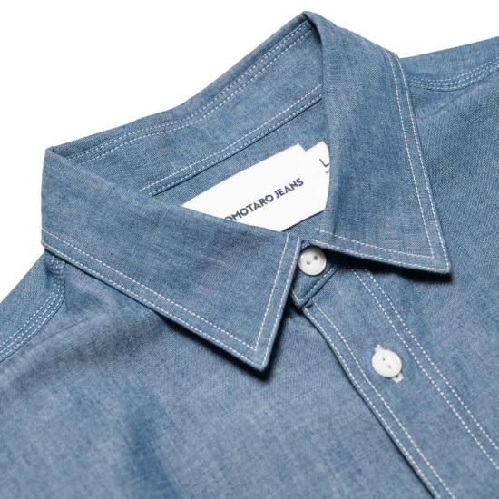  Momotaro Jeans 긴팔 셔츠 모모타로 진스 말스1001 트리플 스티치 롱/슬림 샴브레이 - OTHER BRANDS