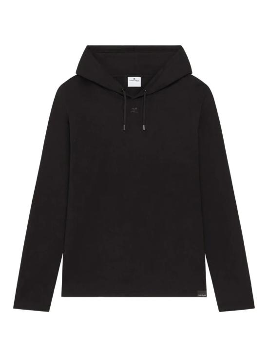 25FW 쿠레쥬 후드 티셔츠 325JTS225JS0233 9999 BLACK