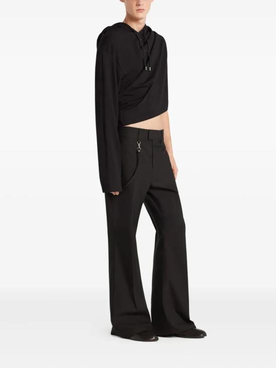 25FW 쿠레쥬 후드 티셔츠 325JTS225JS0233 9999 BLACK - COURREGES