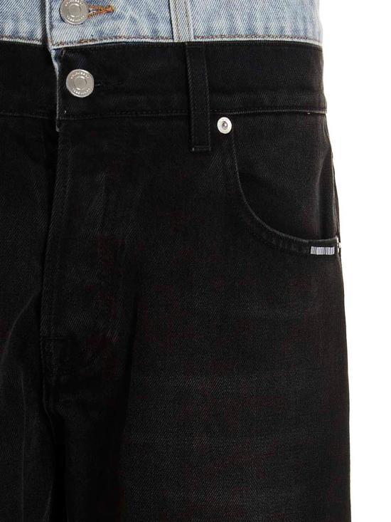  베트멍 스트레이트 팬츠 VL16PA400BBLACKLIGHTBLUE Multicolour - VTMNTS