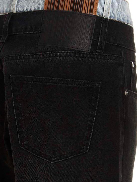  베트멍 스트레이트 팬츠 VL16PA400BBLACKLIGHTBLUE Multicolour - VTMNTS