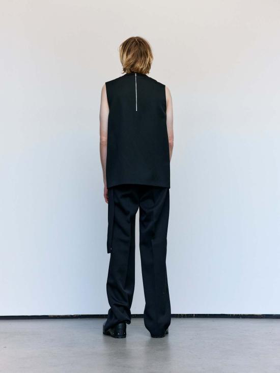  질샌더 민소매 티셔츠 Jil Sander Grain De Poudre 울 탱크탑 - JIL SANDER