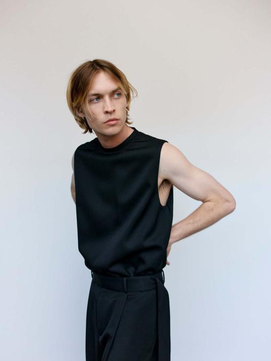  질샌더 민소매 티셔츠 Jil Sander Grain De Poudre 울 탱크탑