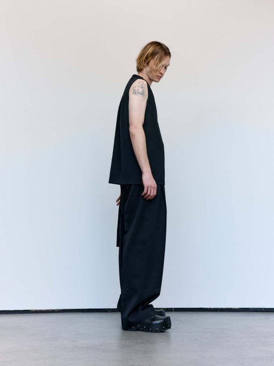  질샌더 민소매 티셔츠 Jil Sander Grain De Poudre 울 탱크탑 - JIL SANDER