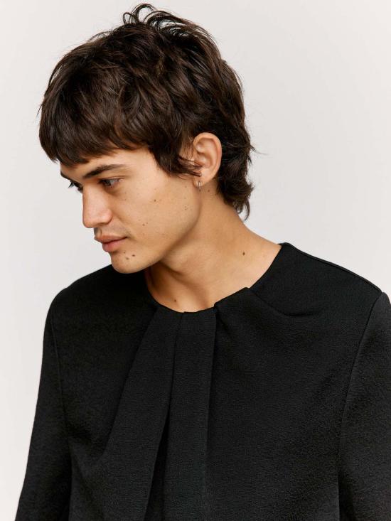  질샌더 긴팔 티셔츠 질 샌더 텍스처드 비스코스 매듭 롱슬리브 탑 - JIL SANDER