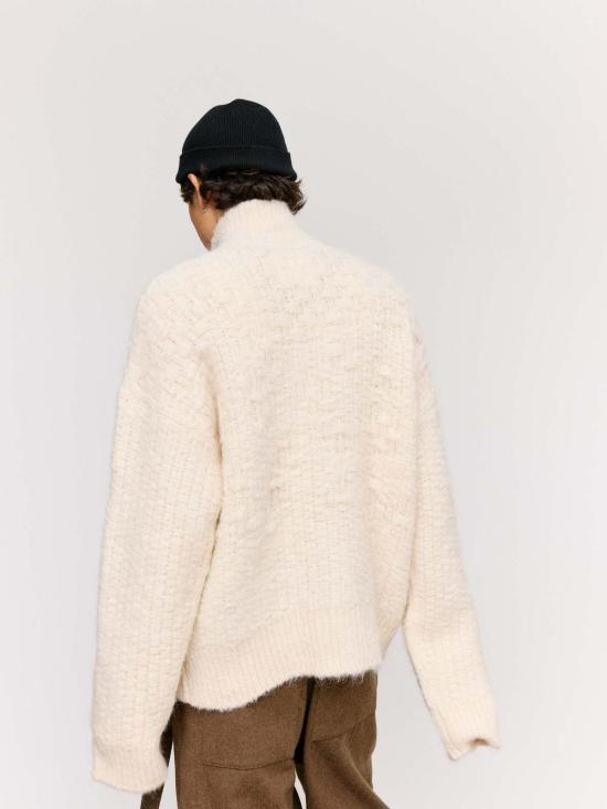  질샌더 스웨터 질 샌더 초크 알파카 집업 스웨터 - JIL SANDER