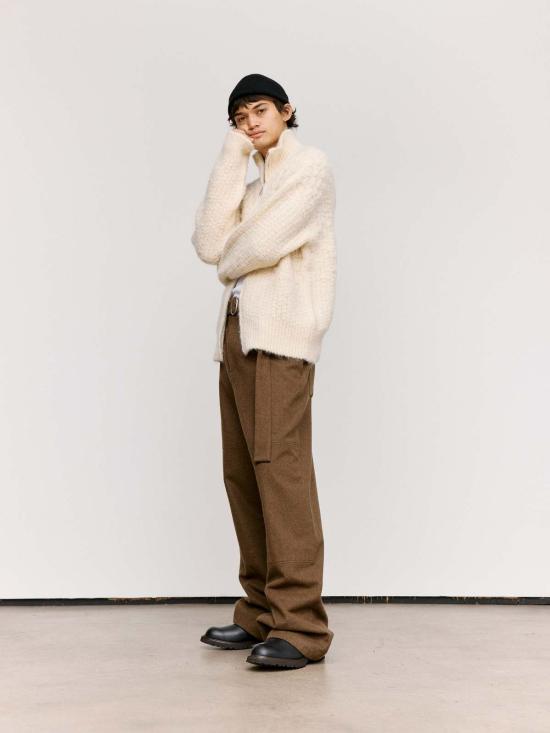  질샌더 스웨터 질 샌더 초크 알파카 집업 스웨터 - JIL SANDER