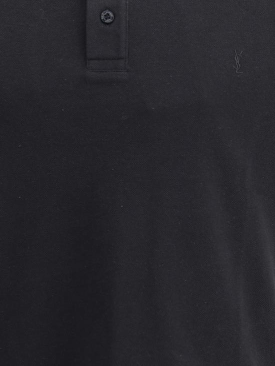 25FW 생로랑 폴로 티셔츠 844845Y37HC 1000 BLACK - SAINT LAURENT