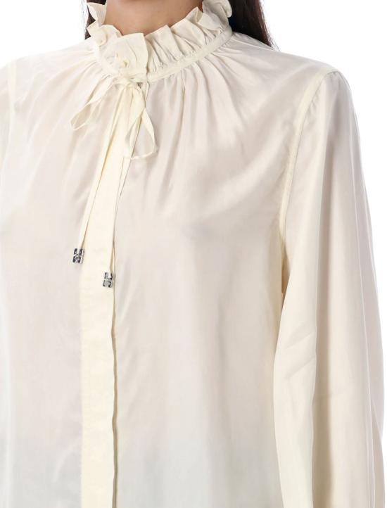 25FW 가니 블라우스 25AW09287071 135 Beige - GANNI