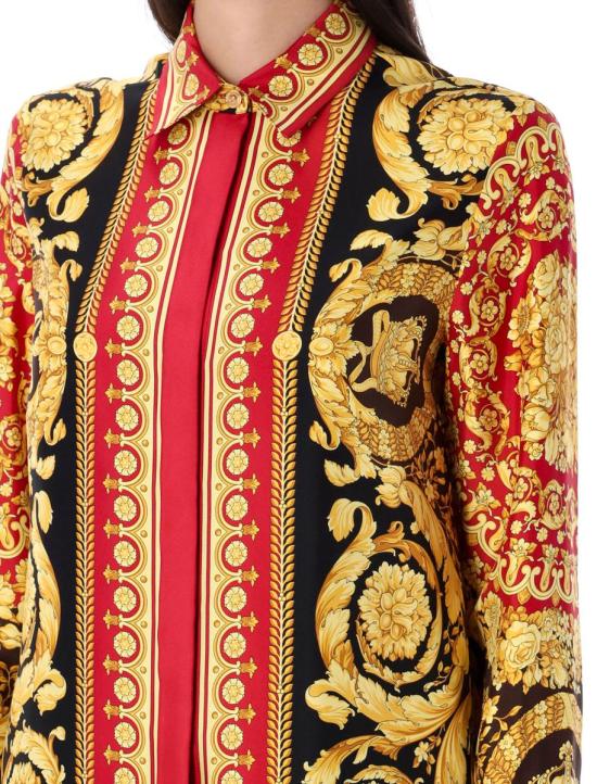 25FW 베르사체 블라우스 25A10013601A15215 5R650 PARADE BAROCCO RED - VERSACE