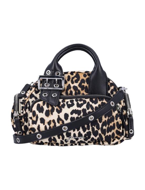 25FW 가니 토트백 25AA67405920 943 LEOPARD PRINT