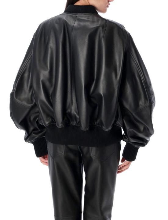 25FW 디 아티코 봄버 자켓 25AWCB00004LBT128AA 100 Black - THE ATTICO