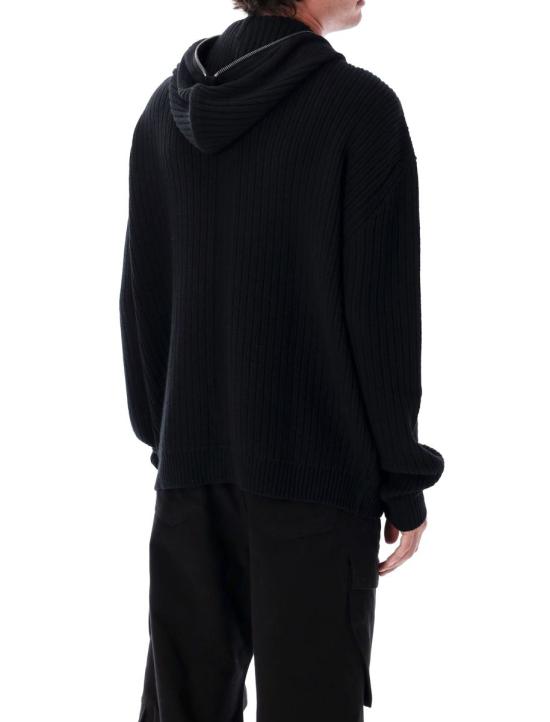 25FW 릭 오웬스 집업 니트 25ARU02E1647KWV 09 Black - RICK OWENS