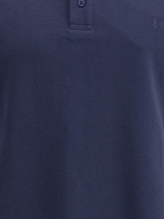 25FW 생로랑 폴로 티셔츠 798944Y37HC 4140 BLUE - SAINT LAURENT